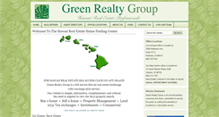 Desktop Screenshot of greenrealtygrouphawaii.com